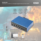 Digitus Industriel 8+2-port L2 administreret Gigabit Ethernet, Switch 