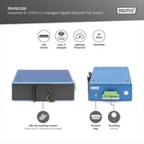 Digitus Industriel 8+2-port L2 administreret Gigabit Ethernet, Switch 