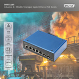 Digitus Industriel 8+2-port L2 administreret Gigabit Ethernet, Switch 