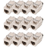 Digitus Keystone-modul Cat. 8.1, afskærmet, 12 stk., Keystone modul Sølv