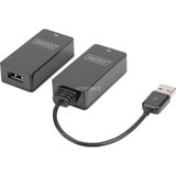 Digitus USB 1.1 CAT extender-sæt, 45 meter, USB-forlænger Sort