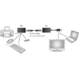 Digitus USB 1.1 CAT extender-sæt, 45 meter, USB-forlænger Sort
