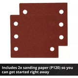 EINHELL Power X-Change Akku-håndsving slibemaskine TE-OS 18/113 Li-Solo, 18 Volt, Rystepudser Rød/Sort