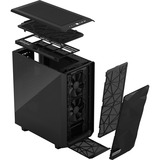 Fractal Design Meshify 2 Compact Tower Sort, Towerkabinet Sort, Tower, PC, Sort, ATX, micro ATX, Mini-ITX, Stål, Hærdet glas, Spil