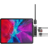 Hyper HD449 interface hub 625 Mbit/s Grå, Docking station mørk grå, 3.5mm, HDMI, USB 3.2 Gen 1 (3.1 Gen 1) Type-A, USB Type-C, MicroSD (TransFlash), SD, 625 Mbit/s, 60 Hz, Grå, iPad Pro 11” & 12.9” (3rd/4th/5th Gen) iPad Air (4th/5th Gen) iPad Mini (6th Gen)