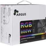 Inter-Tech Argus RGB-600W II, PC strømforsyning Sort