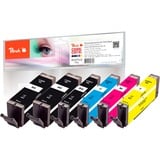 Peach PI100-188 blækpatron 6 stk Kompatibel Højt (XL) udbytte Sort, Blå, Magenta, Foto sort, Gul Højt (XL) udbytte, Sort, Blå, Magenta, Foto sort, Gul, 22 ml, 11 ml, 6 stk, Multipakke