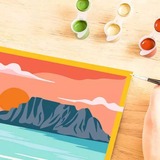 Ravensburger CreArt - Solnedgang ved stranden, Maling 