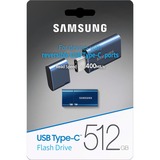 Samsung MUF-512DA USB-nøgle 512 GB USB Type-C 3.2 Gen 1 (3.1 Gen 1) Blå, USB-stik Blå, 512 GB, USB Type-C, 3.2 Gen 1 (3.1 Gen 1), 400 MB/s, Hætte, Blå