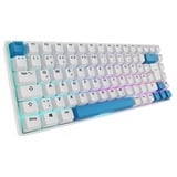 Sharkoon Gaming-tastatur Hvid/Lyseblå, DE-layout, Gateron G Pro 3.0 Yellow