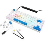 Sharkoon Gaming-tastatur Hvid/Lyseblå, DE-layout, Gateron G Pro 3.0 Yellow