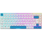 Sharkoon SKILLER SGK50 S3 PBT, Gaming-tastatur Hvid/Lyseblå, DE-layout, Gateron G Pro 3.0 Yellow