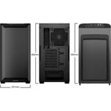 be quiet! PURE BASE 501 Airflow Black Midi Tower Sort, Towerkabinet Sort, Midi Tower, PC, Sort, ATX, micro ATX, Mini-ITX, Acrylonitrilbutadienstyren, Stål, 17,8 cm