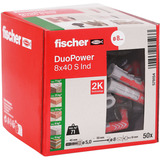 fischer Pløk DuoPower 8x40 S, Dyvel Lys grå/Rød