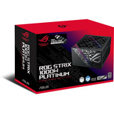 ASUS ROG-STRIX-1000P-GAMING-E, PC strømforsyning Sort, 1000 W, 100 - 240 V, Aktiv, 130 W, 1000 W, 130 W