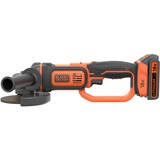 BLACK+DECKER Vinkelsliber BCG720M1 18 Volt inkls. batteri oplader mm. Sort/Orange, akku og oplader medfølger