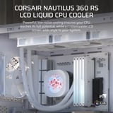 Corsair NAUTILUS 360 RS LCD Renoveret, Vandkøling Hvid