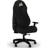 Corsair TC60 Gaming lænestol Polstret sæde Sort, Spil pladser Sort, Gaming lænestol, Polstret sæde, Polstret ryglæn, PC, Sort, Sort