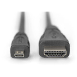 Digitus AK-330115-010-S, Kabel Sort