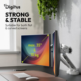 Digitus DA-90472, Skærmbeslag Hvid