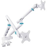 Digitus Dobbelt design skærmholder, 2x 35", 2x 10 kg, Skærmbeslag Hvid