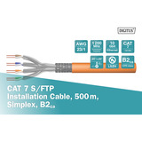 Digitus Professionelt Cat.7 S/FTP installationskabel simplex, B2ca Orange