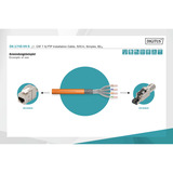 Digitus Professionelt Cat.7 S/FTP installationskabel simplex, B2ca Orange
