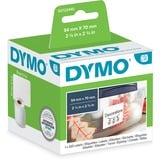 Dymo Ægte LabelWriter Universaletiketter | 54 mm x 70 mm | Selvklæbende | Rulle med 320 let-aftrækkelige etiketter | til LabelWriter etiketmaskiner | Fremstillet i Europa Hvid, Hvid, Selvklæbende printeretiket, Papir, Permanent, LabelWriter, 5,4 cm
