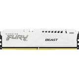 Kingston FURY FURY Beast 16GB 6000MT/s DDR5 CL30 DIMM White EXPO, Hukommelse Hvid, 16 GB, 1 x 16 GB, DDR5, 288-pin DIMM, Hvid