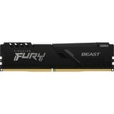 Kingston FURY FURY Beast hukommelsesmodul 8 GB 1 x 8 GB DDR4 3200 Mhz Sort, 8 GB, 1 x 8 GB, DDR4, 3200 Mhz, 288-pin DIMM