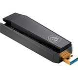 MSI AX1800 WiFi USB Adapter WLAN 1201 Mbit/s, Wi-Fi-adapter Trådløs, USB, WLAN, Wi-Fi 6 (802.11ax), 1201 Mbit/s, Sort