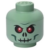 Room Copenhagen LEGO Storage HEAD "Skelett" mini, Opbevaringsboks Grøn/Sort