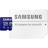SAMSUNG MB-MD128SA/EU hukommelseskort 128 GB MicroSDXC UHS-I Klasse 10 Blå, 128 GB, MicroSDXC, Klasse 10, UHS-I, 180 MB/s, 130 MB/s