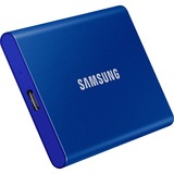 SAMSUNG Portable SSD T7 1000 GB Blå, Solid state-drev Blå, 1000 GB, USB Type-C, 3.2 Gen 2 (3.1 Gen 2), 1050 MB/s, Beskyttelse af adgangskode, Blå