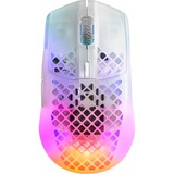 SteelSeries Aerox 3 Wireless Ghost mus Højre hånd RF trådløs+Bluetooth Optisk 18000 dpi, Gaming mus gennemsigtig, Højre hånd, Optisk, RF trådløs+Bluetooth, 18000 dpi, 1 ms, Hvid