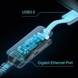 TP-Link UE300 Ethernet 1000 Mbit/s, Netværkskort Hvid, Ledningsført, USB, Ethernet, 1000 Mbit/s, Hvid