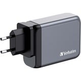 Verbatim GNC-100 Universel Sort, Grå Vekselstrøm Hurtig opladning Indendørs, Oplader grå, Indendørs, Vekselstrøm, 20 V, Sort, Grå