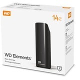WD Elements Desktop ekstern harddisk 14000 GB Sort Sort, 14000 GB, 3.2 Gen 1 (3.1 Gen 1), Sort