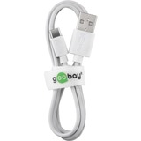 goobay 45563 USB-kabel 1 m USB 2.0 USB A USB C Hvid Hvid, 1 m, USB A, USB C, USB 2.0, 480 Mbit/s, Hvid