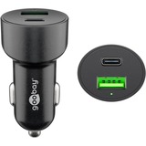 goobay dobbelt USB bil hurtigoplader USB-C PD (Power Delivery) Sort
