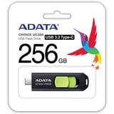 ADATA UC300 USB-nøgle 256 GB USB Type-C 3.2 Gen 1 (3.1 Gen 1) Sort, Grøn, USB-stik Sort/Grøn, 256 GB, USB Type-C, 3.2 Gen 1 (3.1 Gen 1), 100 MB/s, Glide, Sort, Grøn
