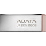ADATA UR350 USB-nøgle 256 GB USB Type-A 3.2 Gen 1 (3.1 Gen 1) Brun, Rustfrit stål, USB-stik nikkel/Brown, 256 GB, USB Type-A, 3.2 Gen 1 (3.1 Gen 1), Uden hætte, 3,5 g, Brun, Rustfrit stål