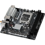 ASRock B760M-ITX/D4 WIFI, Bundkort Sort/Sølv