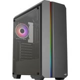 Aerocool Genesis-A-BK-v2 Sort, Towerkabinet Sort, PC, Sort, ATX, micro ATX, Mini-ITX, ABS, SPCC, 15,5 cm, 38 cm