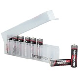 Ansmann 4000033 batterikasse Transparent, Batteri boks gennemsigtig, Transparent, 8x AA/AAA (CR123A,CR2)