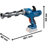 Bosch GCG 18V-310 Patron til fugepistol Blå/Sort, Patron til fugepistol, Blå, Grå, 310 ml, 356 kg, 80 mm, 491 mm