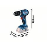 Bosch GSB 18V-45 1900 rpm Sort, Blå, Slagborer skruemaskine Blå/Sort, Skruemaskine, Pistolhåndtag, Sort, Blå, 1900 rpm, 500 rpm, 27000 IPM