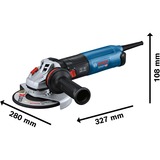 Bosch GWS 17-150 S vinkelsliber 15 cm 9700 rpm 1700 W 2,2 kg Blå/Sort, 9700 rpm, 15 cm, Vekselstrøm, 2,2 kg, Børsteløs motor