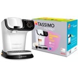 Bosch My Way 2 Fuld-auto Kapsel kaffemaskine, Kapsel maskine Hvid/Sort, Kapsel kaffemaskine, Kaffekapsel, 1300 W, Hvid