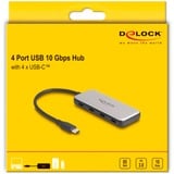 DeLOCK 64261, USB hub grå